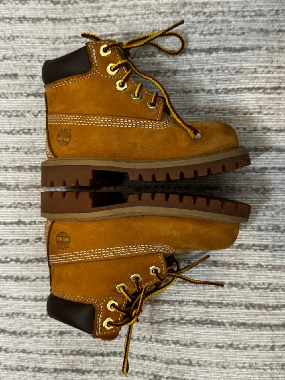 Timberland Toddler Boots Size 6 Wheat Nubuck‎ Kids Lace Up Classic